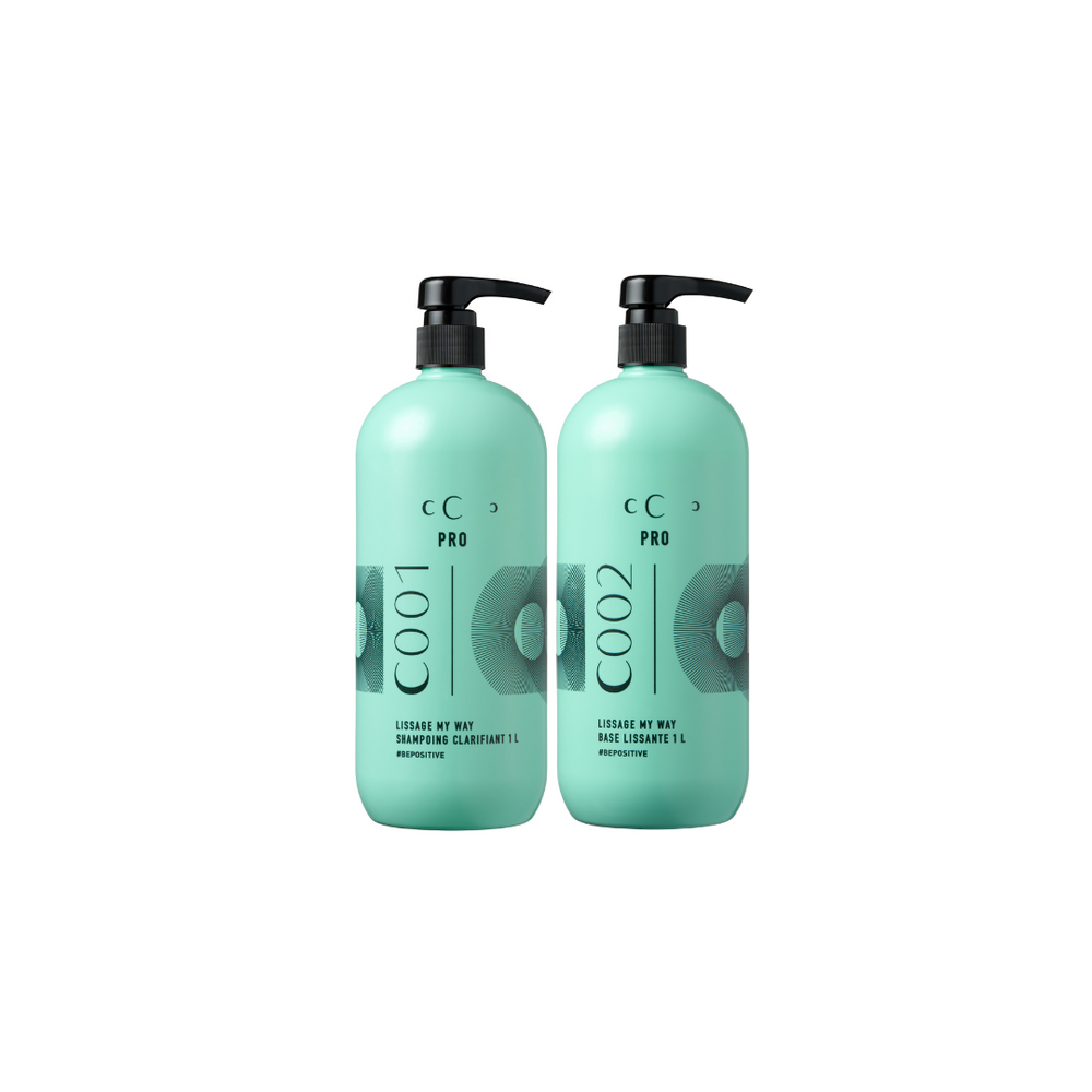 CUBA CHANCE LISSAGE professional anti-frizz hair smoothing kit with two 1L bottles for thick, voluminous hair