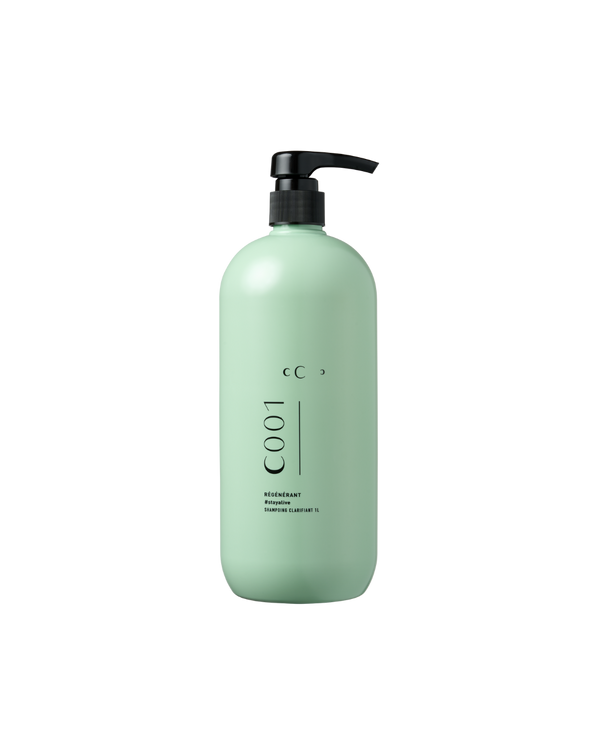 CUBA CHANCE SOIN regenerating clarifying shampoo C001 in 1L pump bottle for professional deep hair cleansing and preparation