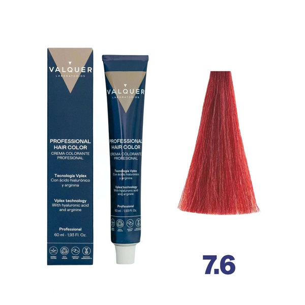 VALQUER COLORATION 7.6 Blond Moyen Rougeâtre hair dye 60 ml bottle