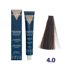 Valquer Coloration 4.0 Châtain Moyen 60 ml professional hair dye packaging