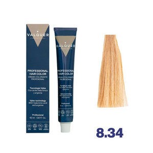 VALQUER COLORATION 8.34 LEVER DU SOLEIL 60 ML professional hair dye with arginine and vplex technology