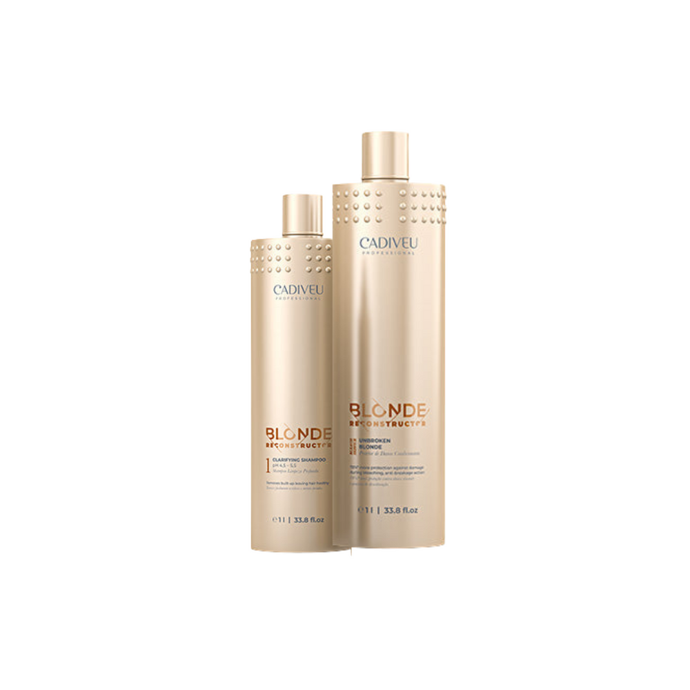 CADIVEU KIT BLOND RECONSTRUCTOR SHAMPOING CLARIFIANT 1LUNBROKEN BLOND PLEX 1L