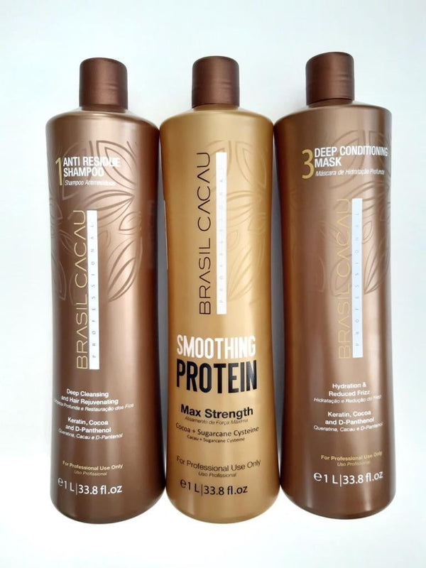 CADIVEU BRAZILIAN SMOOTHING PROTEIN BRASIL CACAU 3*1L