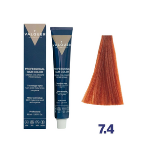 VALQUER COLORATION 7.4 Blond Moyen Cuivré hair dye 60 ml bottle
