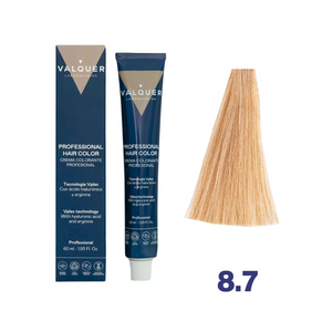 VALQUER Blond Beige Clair 8.7 hair color 60 ml tube for professional use