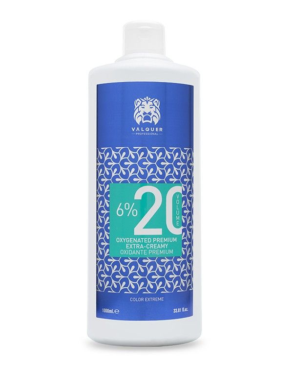 VALQUER OXYDANT PREMIUM ultra-creamy 20 vol oxidant 1000 ml bottle for professional hair coloring