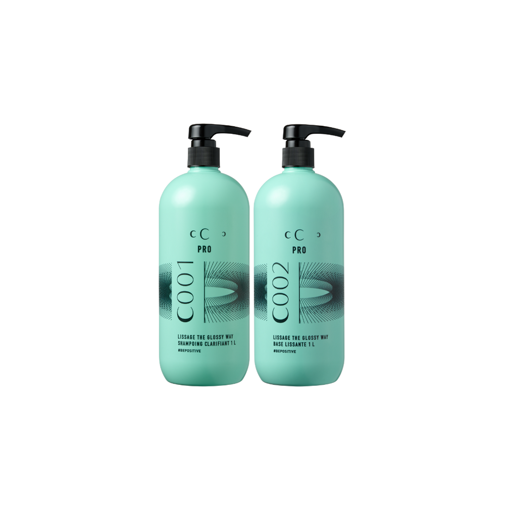 CUBA CHANCE LISSAGE professional hair smoothing kit with gloss enhancing shampoo and smoothing base for color protection and frizz reduction