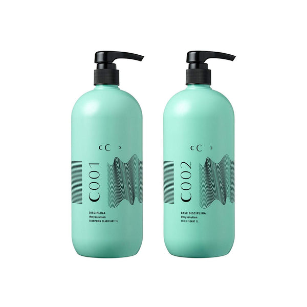 CUBA CHANCE SOIN Disciplina Frizz Control hair care kit with 2x1L bottles for smoothing and frizz reduction.