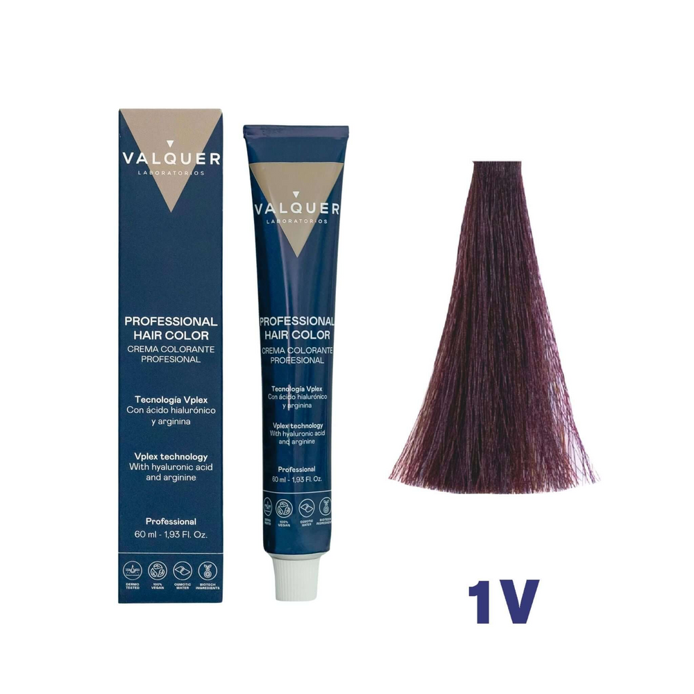 VALQUER COLORATION 1.V Violet Noir hair dye 60 ml tube