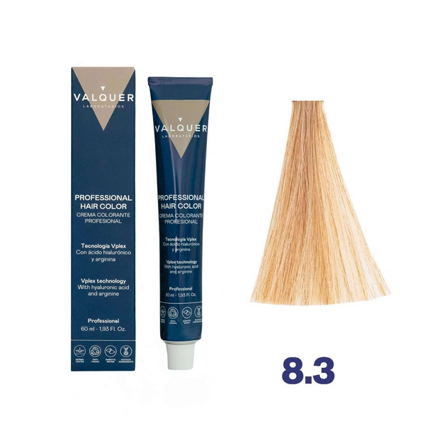 VALQUER COLORATION 8.3 Blond Clair Doré hair dye 60 ml bottle