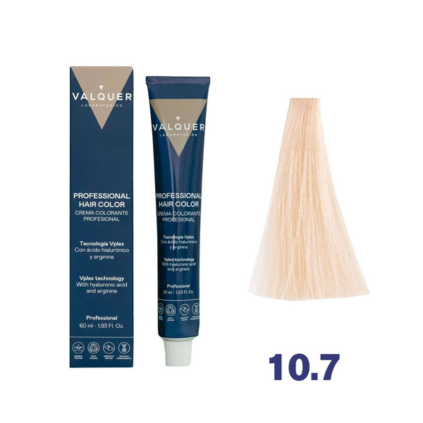 VALQUER Blond Platine Beige 10.7 hair coloration cream 60 ml professional use