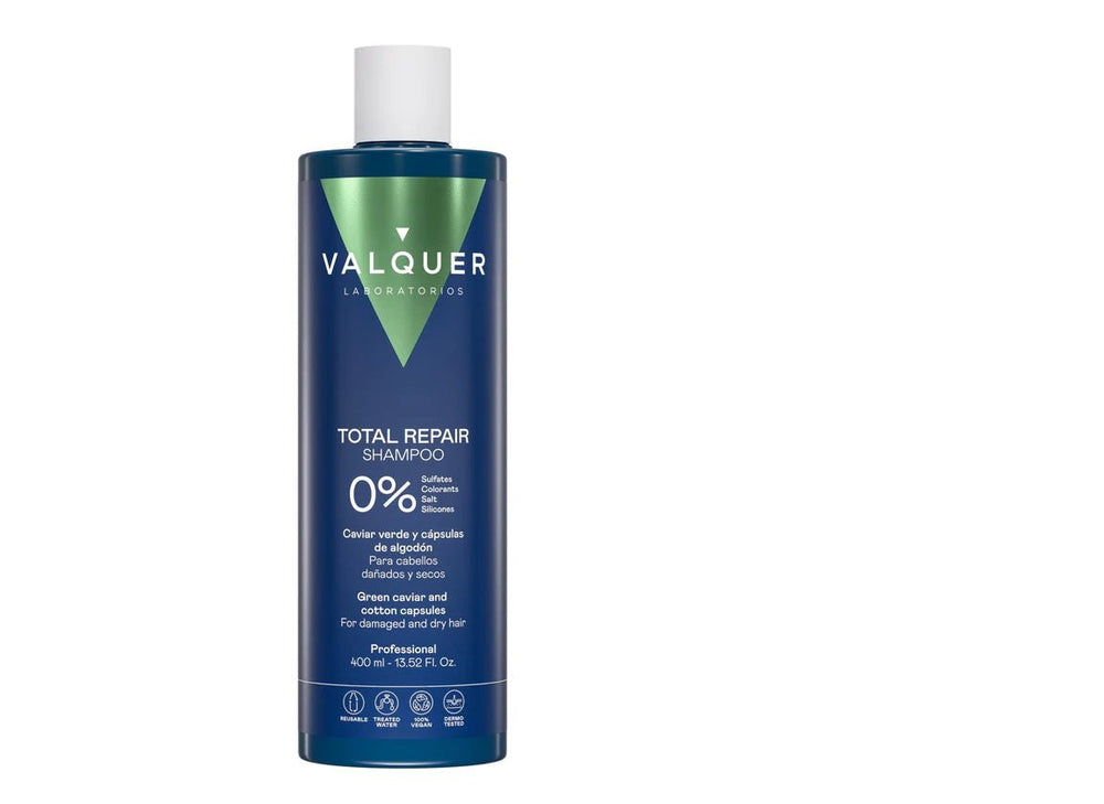 VALQUER SHAMPOING 0% TOTAL REPAIR 400ML sulfate-free shampoo with caviar and silk proteins for hair repair