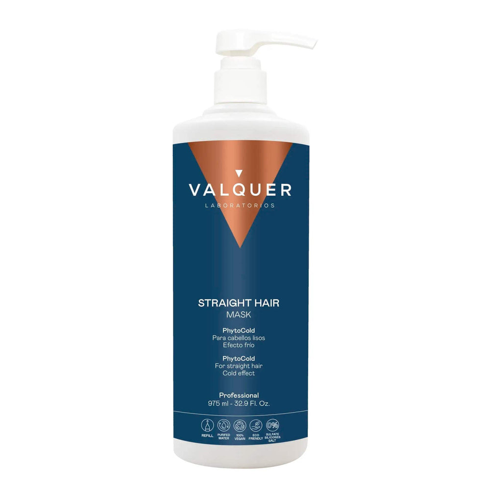 VALQUER MASQUE ICE EFFET LISSE 1L, hair mask with silk proteins and cold effect, cruelty-free.