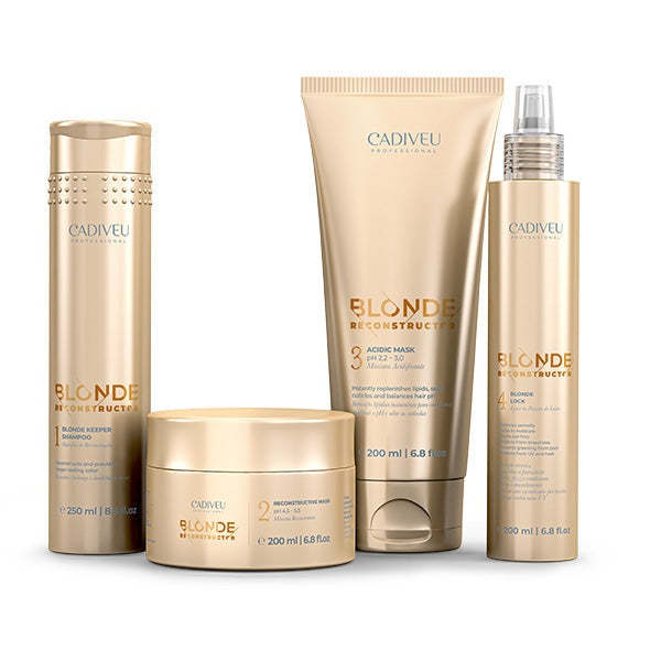 CADIVEU KIT DE RECONSTRUCTOR CABELLO RUBIO CUIDADO EN CASA